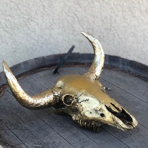 Gold Cow Skull